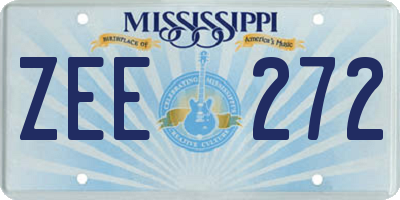 MS license plate ZEE272