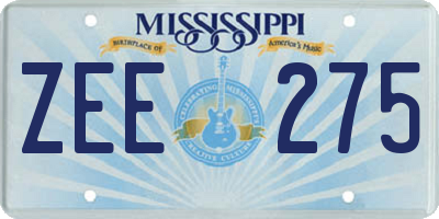 MS license plate ZEE275