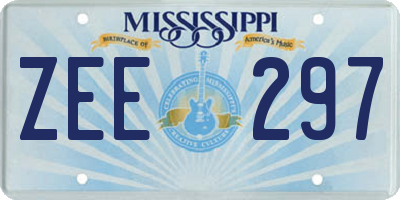 MS license plate ZEE297