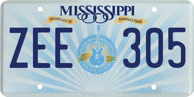 MS license plate ZEE305