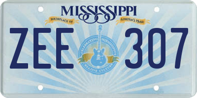 MS license plate ZEE307