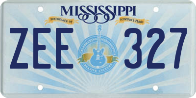 MS license plate ZEE327