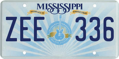 MS license plate ZEE336