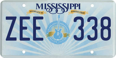 MS license plate ZEE338