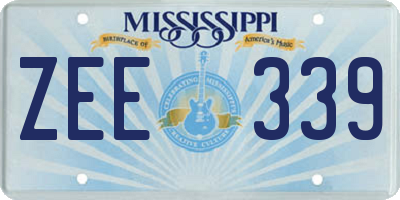 MS license plate ZEE339