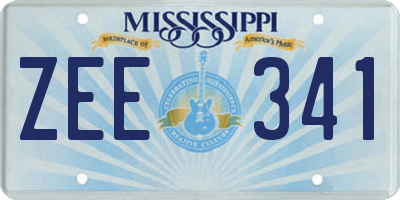 MS license plate ZEE341