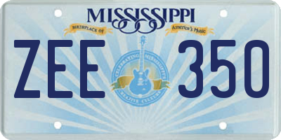 MS license plate ZEE350