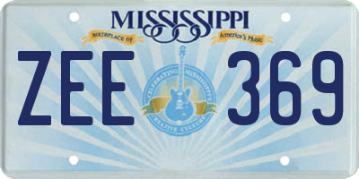 MS license plate ZEE369