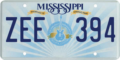 MS license plate ZEE394