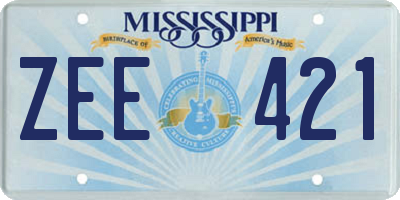 MS license plate ZEE421
