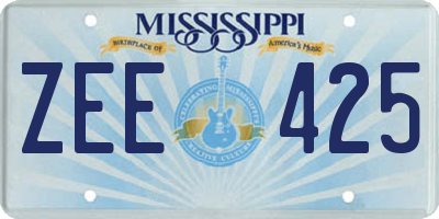 MS license plate ZEE425