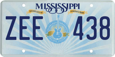 MS license plate ZEE438
