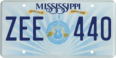 MS license plate ZEE440