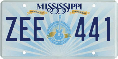 MS license plate ZEE441