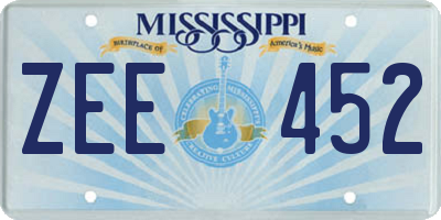 MS license plate ZEE452