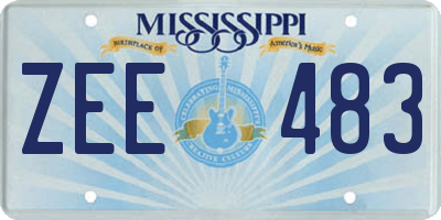 MS license plate ZEE483