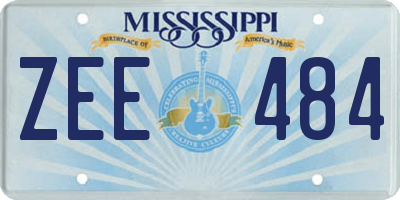 MS license plate ZEE484