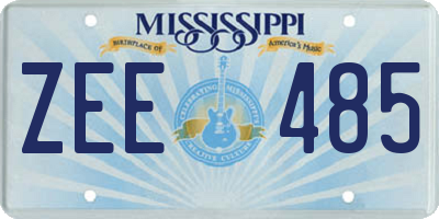 MS license plate ZEE485