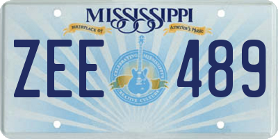 MS license plate ZEE489