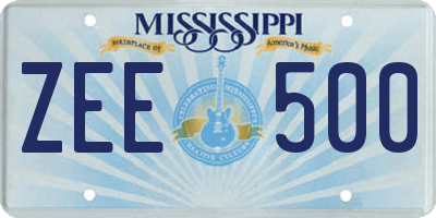 MS license plate ZEE500