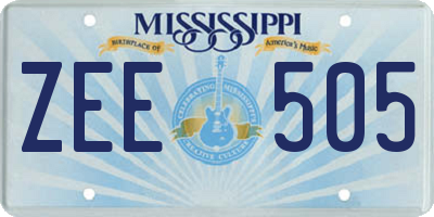 MS license plate ZEE505