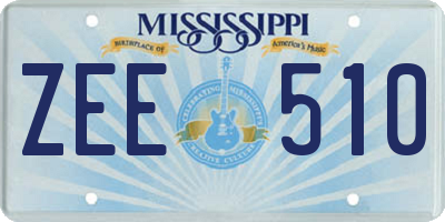 MS license plate ZEE510