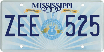 MS license plate ZEE525