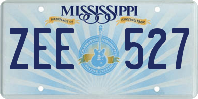 MS license plate ZEE527