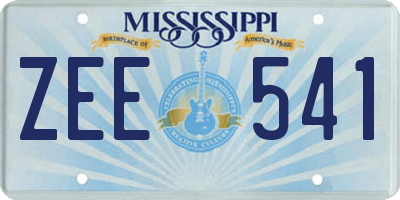 MS license plate ZEE541