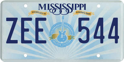 MS license plate ZEE544