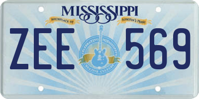MS license plate ZEE569