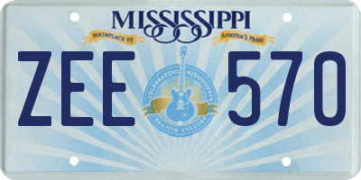 MS license plate ZEE570