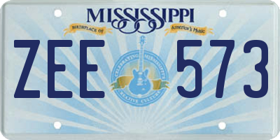 MS license plate ZEE573