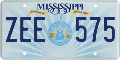 MS license plate ZEE575