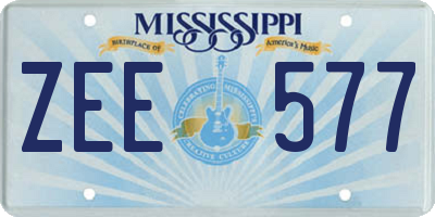 MS license plate ZEE577