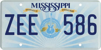 MS license plate ZEE586