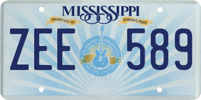 MS license plate ZEE589