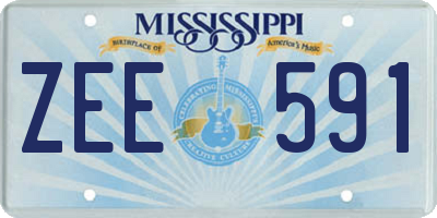 MS license plate ZEE591