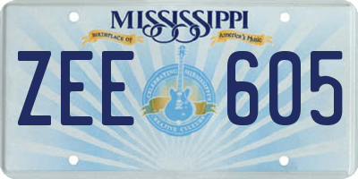 MS license plate ZEE605