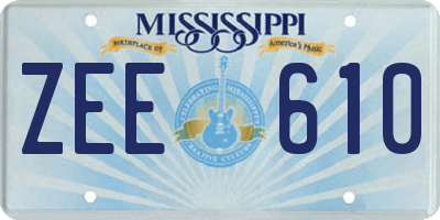 MS license plate ZEE610