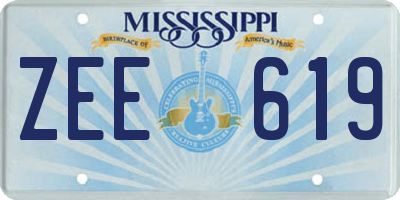 MS license plate ZEE619