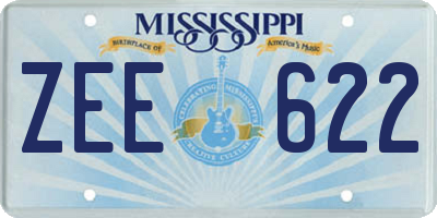 MS license plate ZEE622