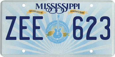 MS license plate ZEE623