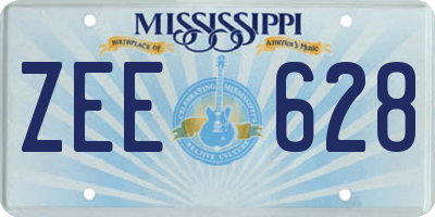MS license plate ZEE628