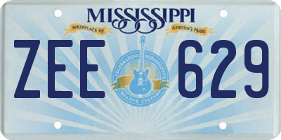 MS license plate ZEE629