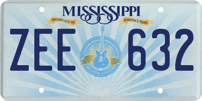 MS license plate ZEE632