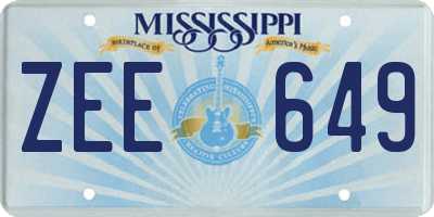 MS license plate ZEE649