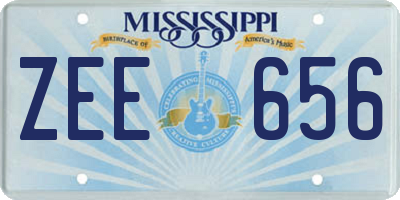 MS license plate ZEE656