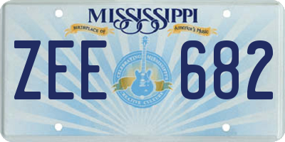 MS license plate ZEE682