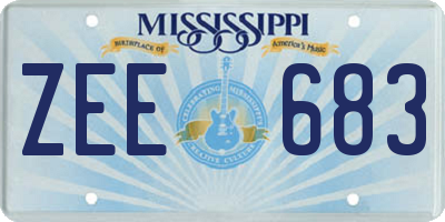 MS license plate ZEE683